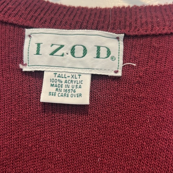 IZOD Men's Burgundy Sweater Vest size tall-XLT. - Picture 5 of 7